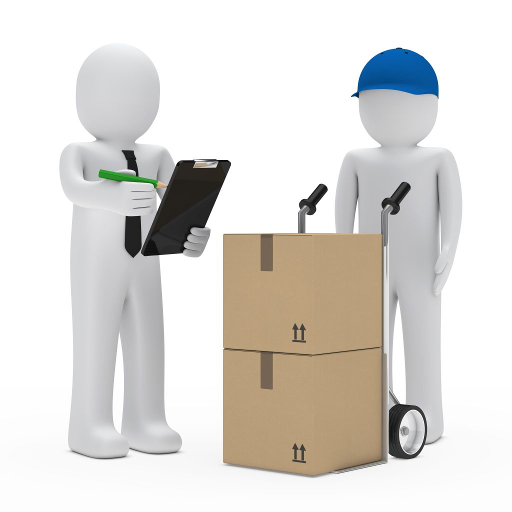 businessman package delivery